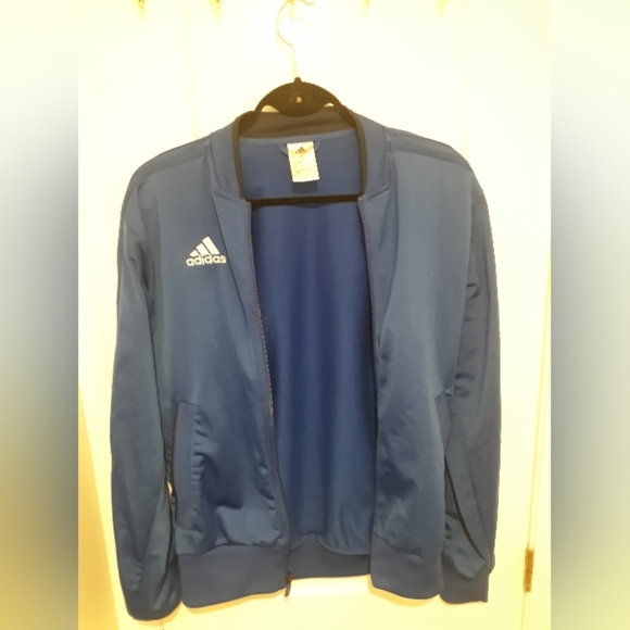 Adidas Full Zip Blue Track Sweater Small - Picture 2 of 3
